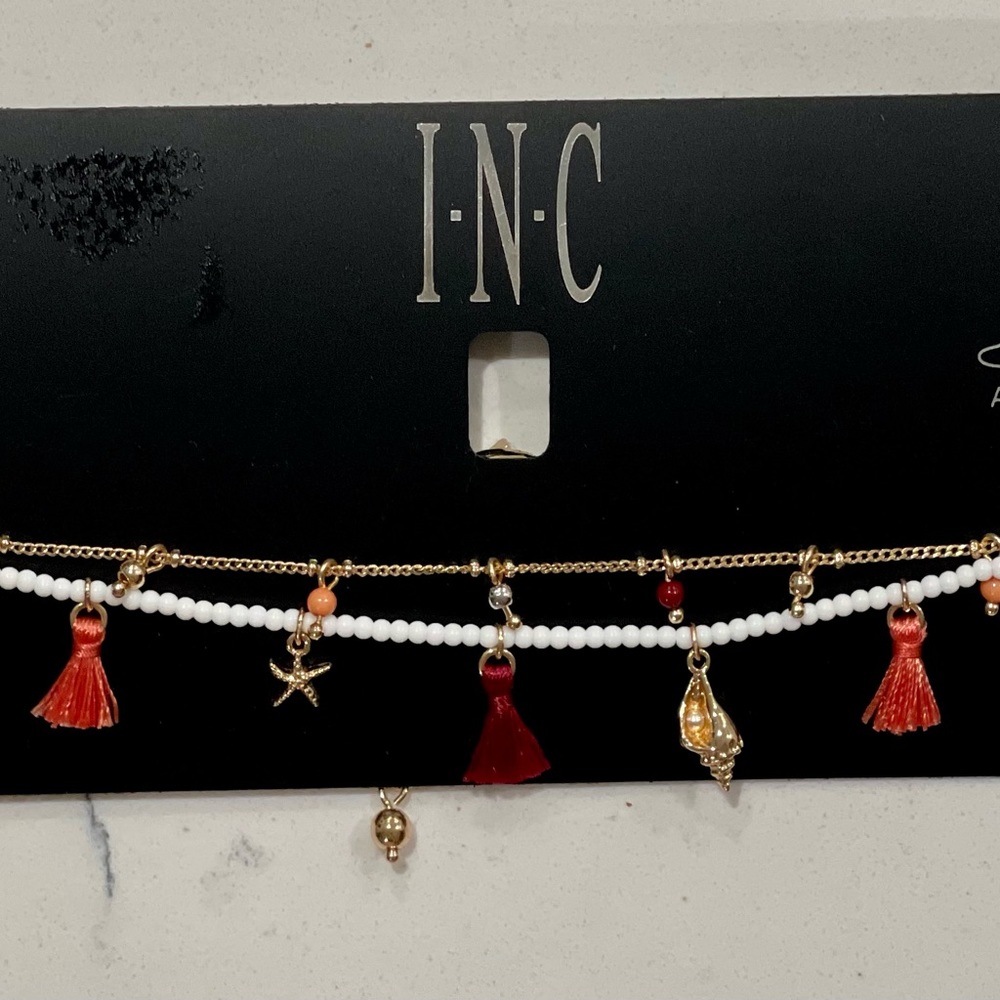 INC beach vibe double anklet